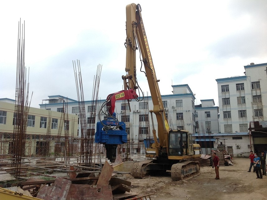 挖掘機打樁臂、打樁臂、打樁錘、挖掘機打樁臂廠家